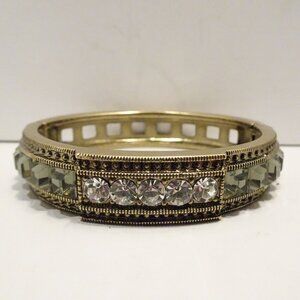 Heidi Daus Tantalizing Byzantine Bracelet Size S/M Faux Square Crystal Bangle